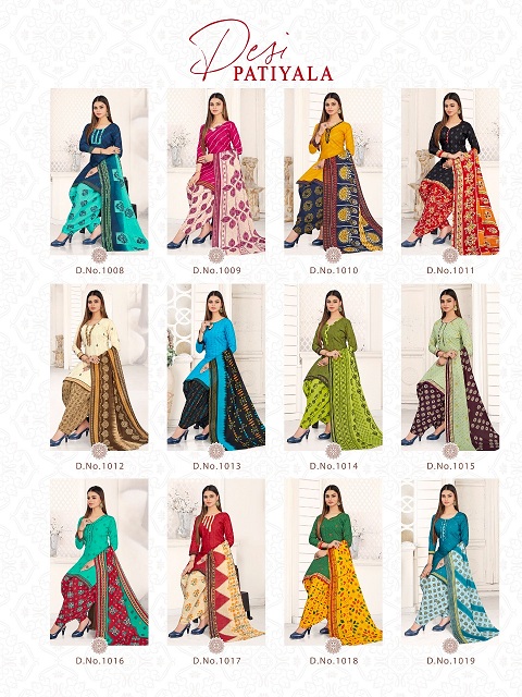 Ganesha Desi Patiyala Cotton Printed Casual Daily Wear Ready Made Dress Collection
